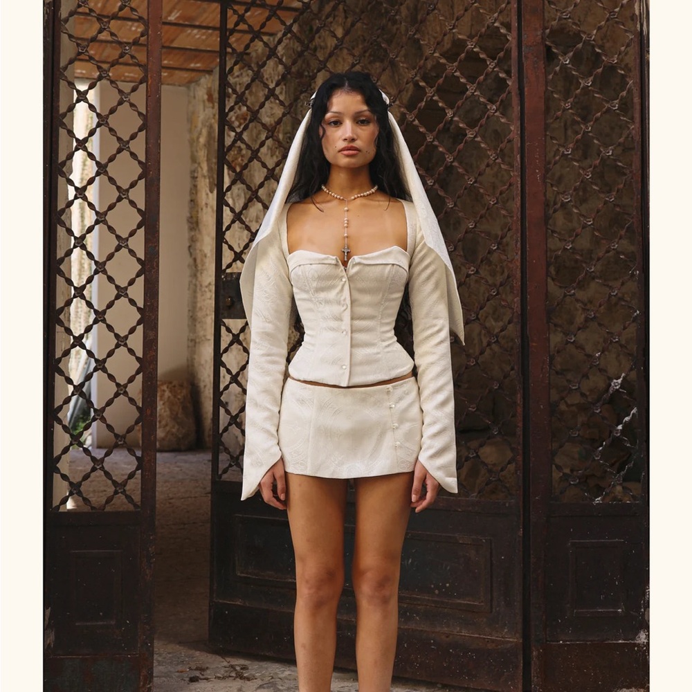SKIRT Mirror Palais Medici Pearl mini skirt